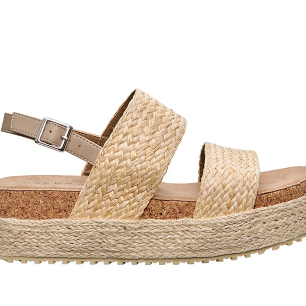 Serra Beige Woven Espadrille Sandals